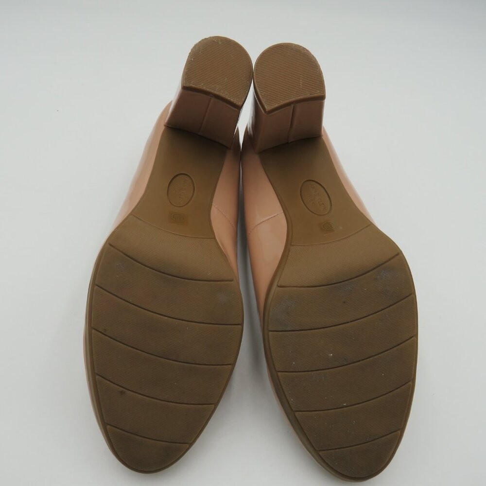 Anne Klein Nude Patent Block Heel Pumps - Picture 9 of 12